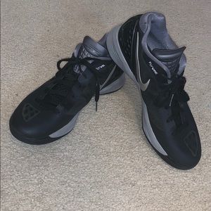 Nike Black and Silver Volleyball Shoe